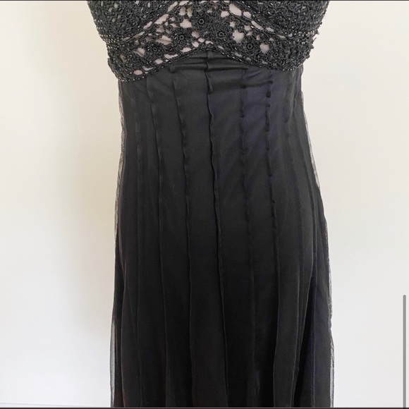 Crochet bust chiffon black summer dress - Picture 6 of 6